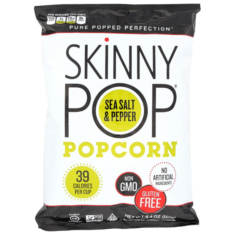 Skinny Pop Popcorn Blk Pepper S Salt - 4 Ounce, Case of 12