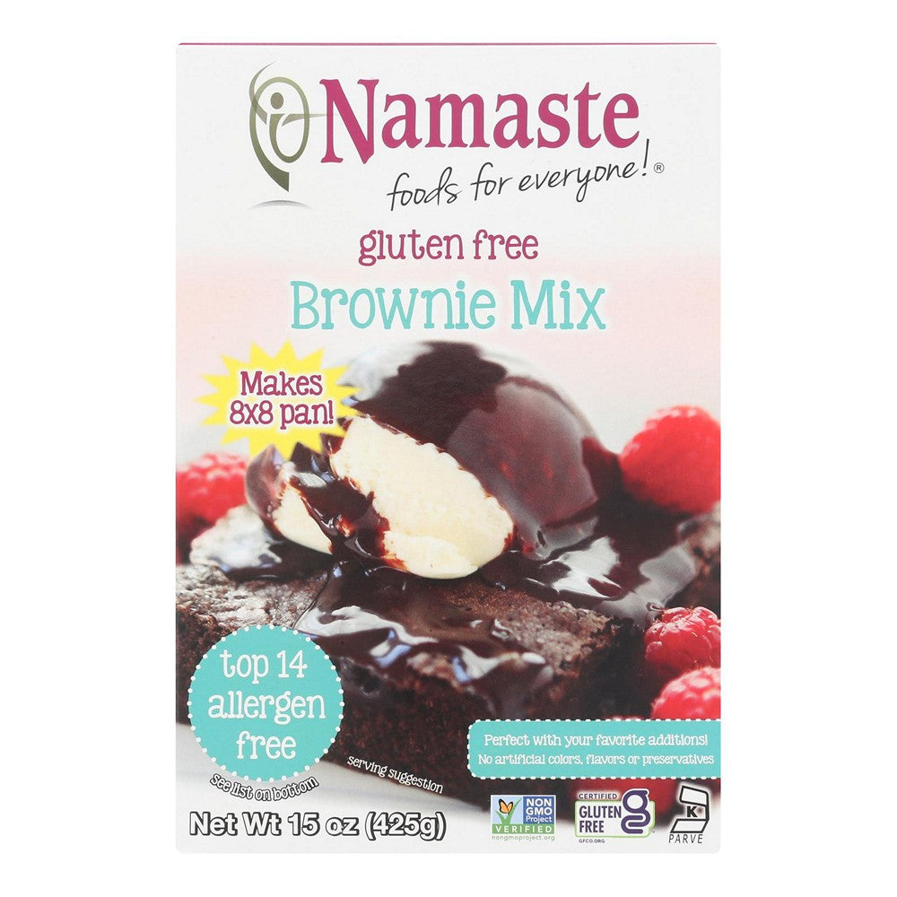 Namaste Foods - Brownie Mix Gluten Free - Case of 6 - 15 Ounces
