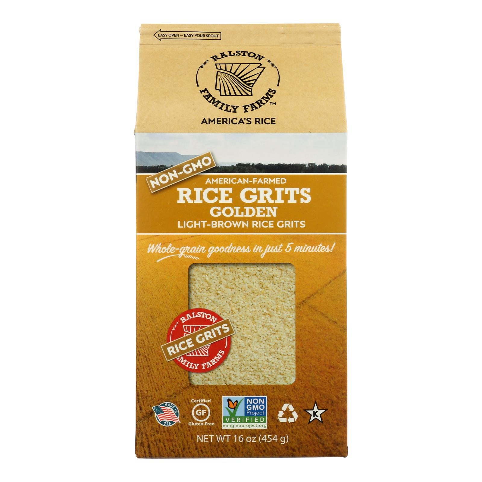 Ralston Family Farms - Rice Grits Golden - Case of 6-16 Ounce