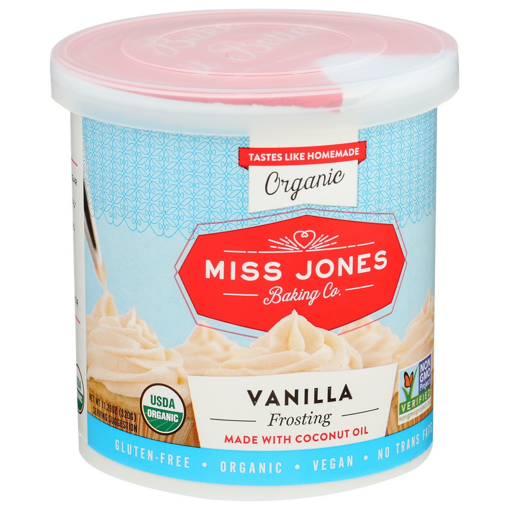 Miss Jones Baking Co. , Miss Jones Organicanic Vanilla Frosting, 11.29 Oz.,  Case of 6