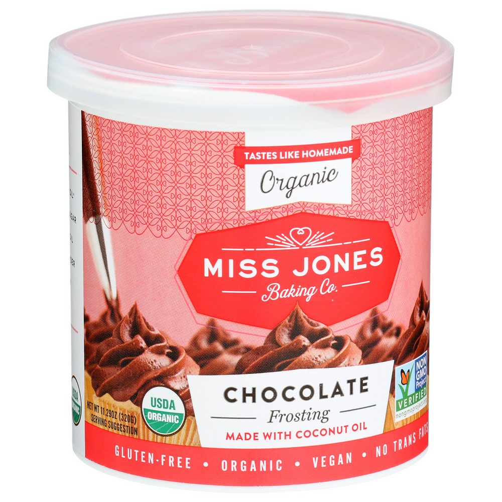 Miss Jones Baking Co. , Miss Jones Organicanic Chocolate Frosting, 11.29 Oz.,  Case of 6