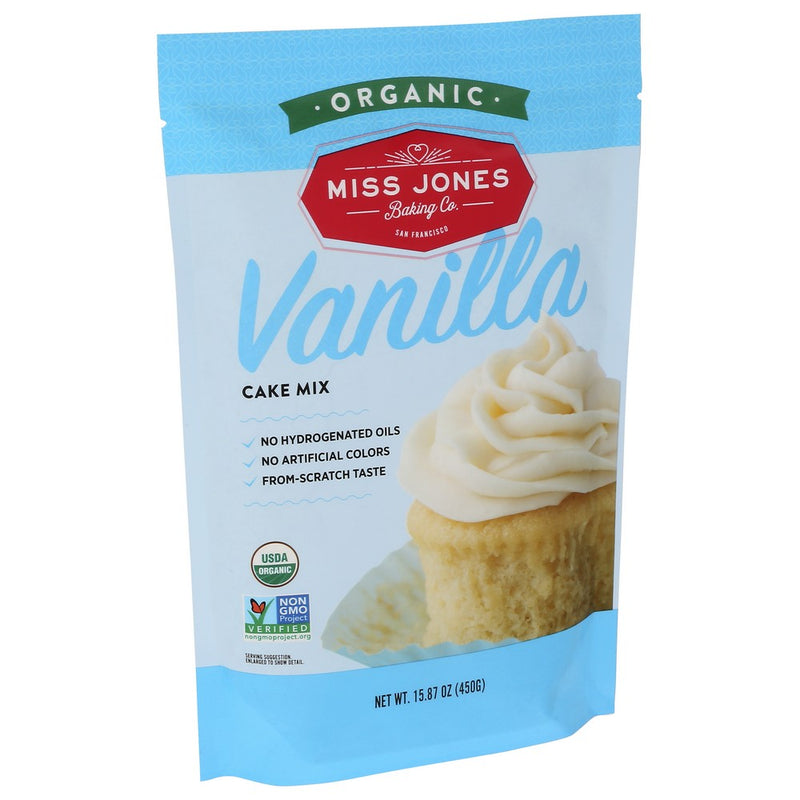 Miss Jones Baking Co Mix Cake Vanilla - 16 Ounce, Case of 6