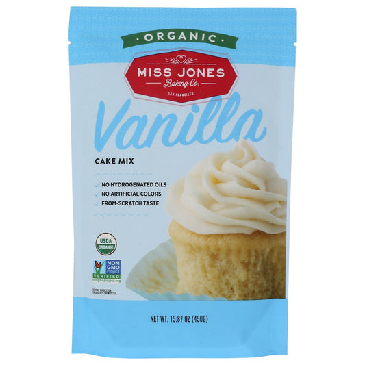 Miss Jones Baking Co. , Miss Jones Organicanic Vanilla Cake Mix, 15.87 Oz.,  Case of 6