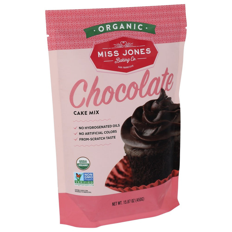 Miss Jones Baking Co Mix Cake Chocolate - 16 Ounce, Case of 6