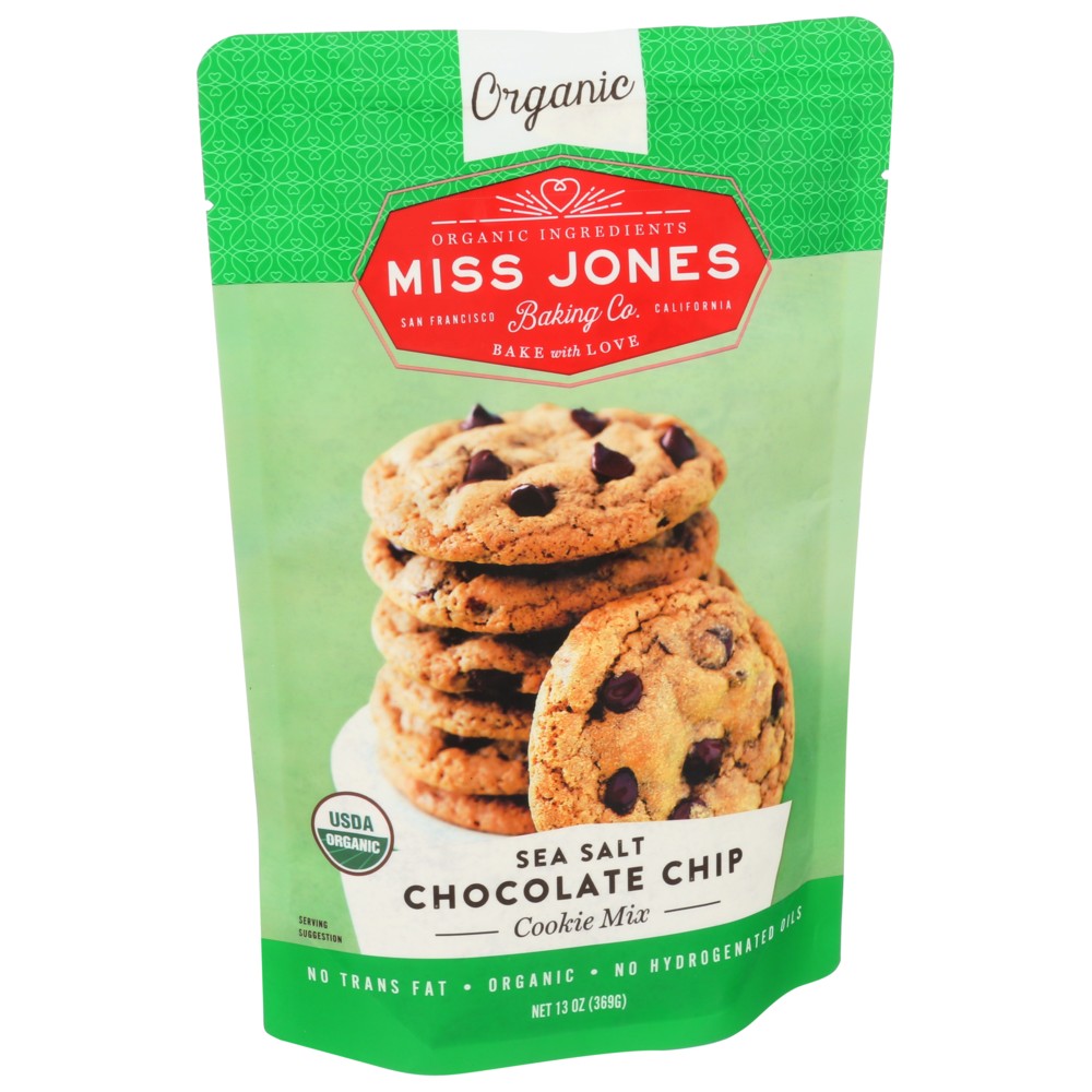 Miss Jones Baking Co. , Sea Salt Chocolate Chip Cookie Mix 13 Ounce,  Case of 6