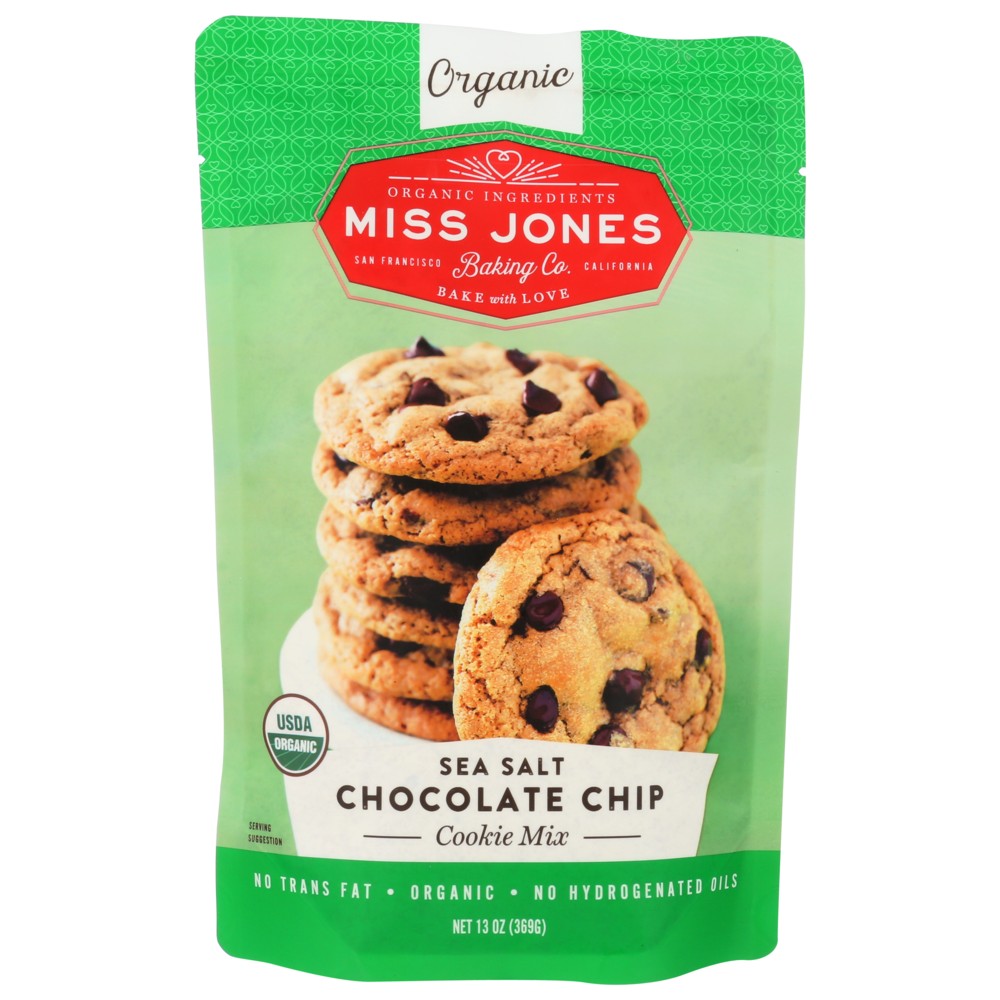 Miss Jones Baking Co. , Sea Salt Chocolate Chip Cookie Mix 13 Ounce,  Case of 6