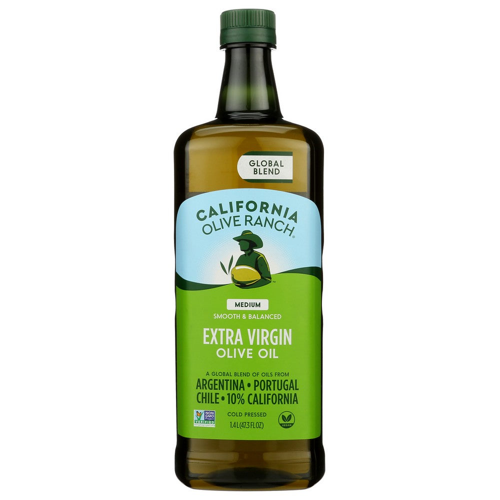 California Olive Ranch® 110021, Medium Global Blend Medium Extra Virgin Olive Oil, 1.4L / 47.3 Fluid Ounce 47.3 Fluid Ounce,  Case of 6