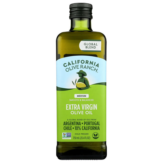 California Olive Ranch® 110026, Medium Global Medium Extra Virgin Olive Oil 25.4 Fluid Ounce,  Case of 6