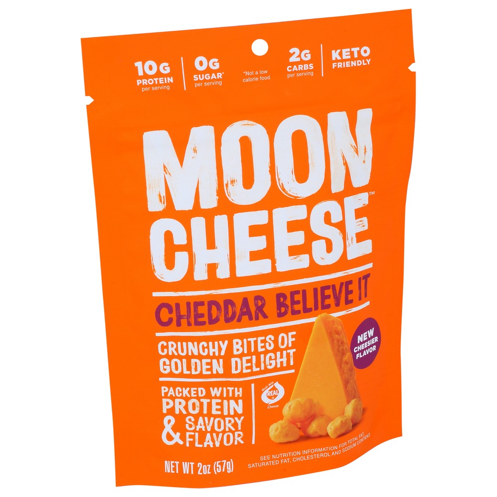 Moon Cheese 00500, Cheddar Cheese Snack 2 Ounce,  Case of 12