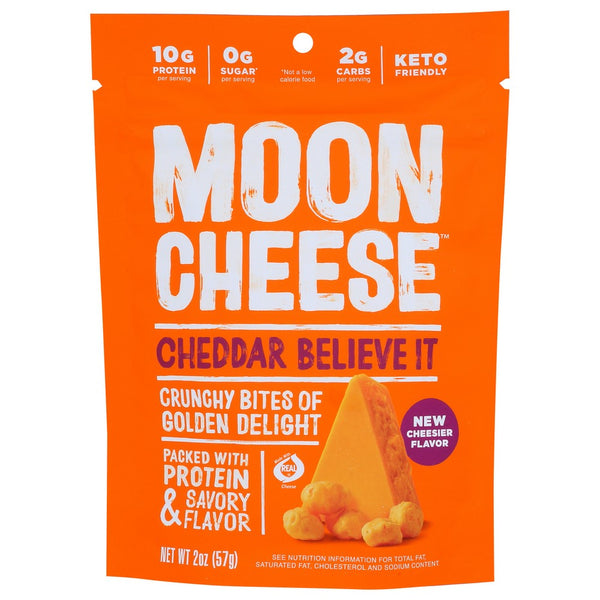 Moon Cheese Cheese Snack Cheddar - 2 Ounce, Case of 12