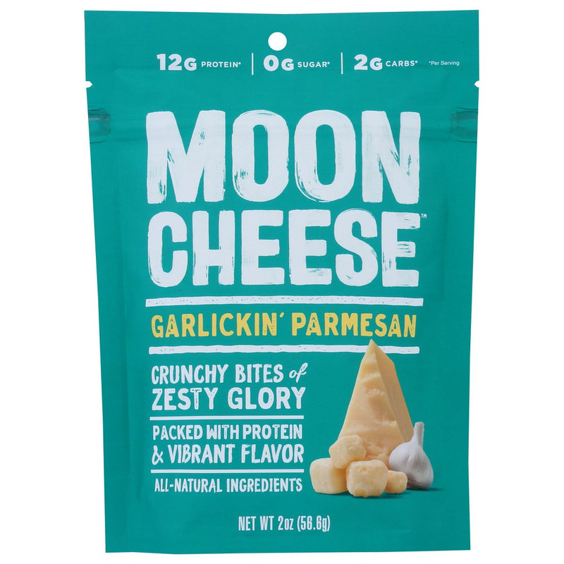 Moon Cheese Cheese Snack Garlic Parm - 2 Ounce, Case of 12