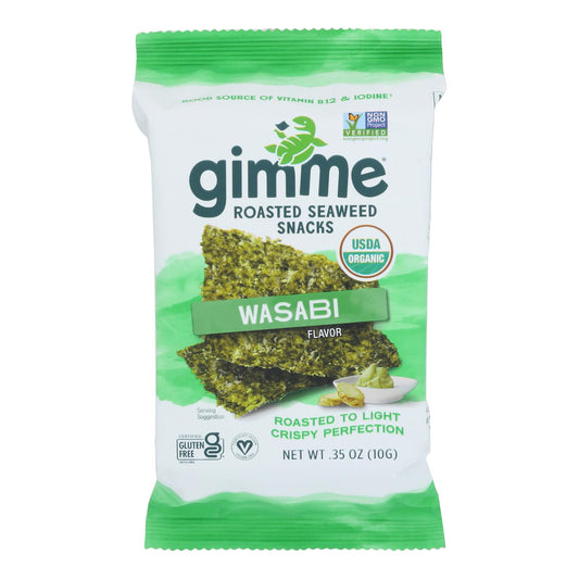 Gimme Organic Roasted - Wasabi - Case of 12 - 0.35 Ounce.