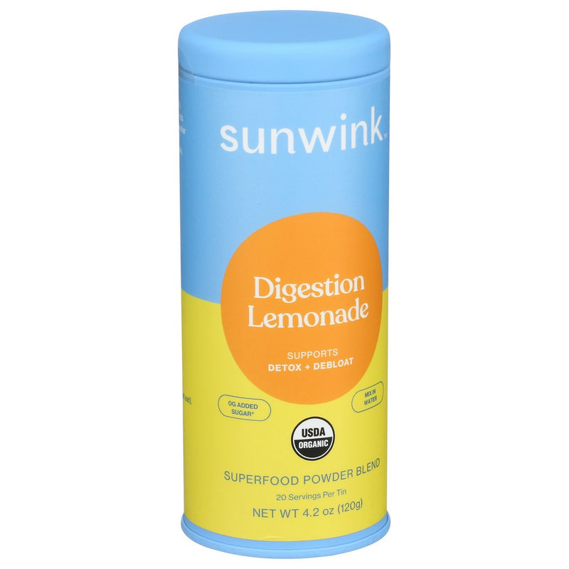 Sunwink Pwdr_Dl,  Sunwink Superfood Powder - Digestion Lemonade 4.2 Ounce,  Case of 1