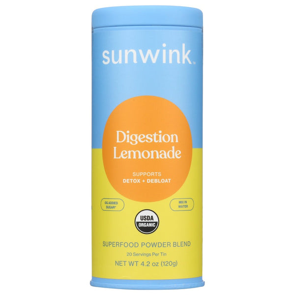 Sunwink Pwdr_Dl,  Sunwink Superfood Powder - Digestion Lemonade 4.2 Ounce,  Case of 1