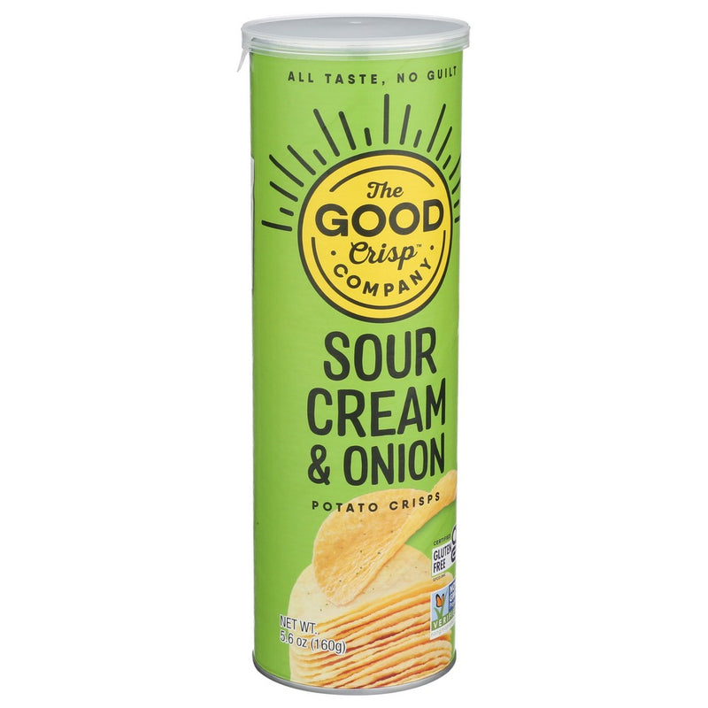 The Good Crisp Company™ 9657, Sour Cream & Onion Crisps, Sour Cream & Onion 5.6 Ounce,  Case of 8