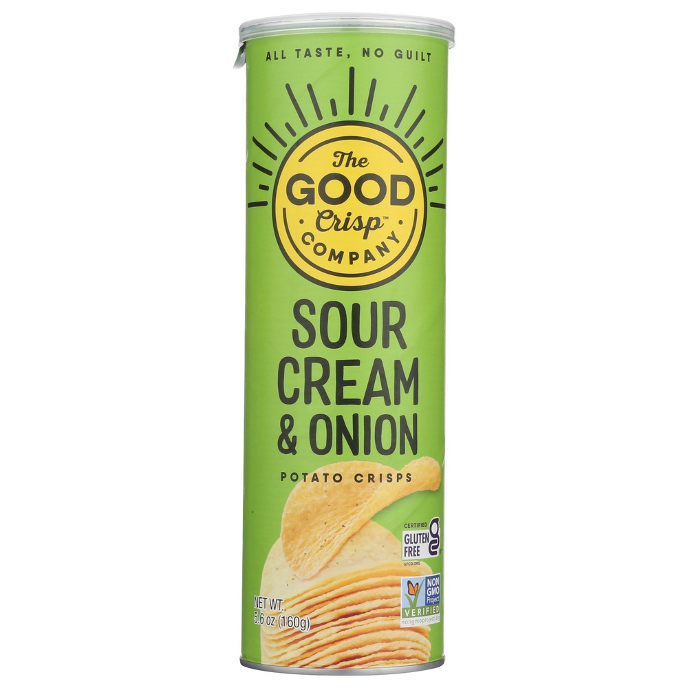 The Good Crisp Company™ 9657, Sour Cream & Onion Crisps, Sour Cream & Onion 5.6 Ounce,  Case of 8