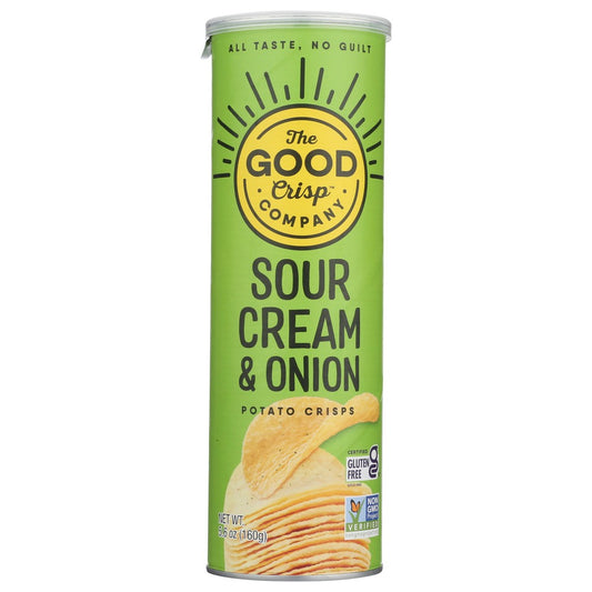 The Good Crisp Company™ 9657, Sour Cream & Onion Crisps, Sour Cream & Onion 5.6 Ounce,  Case of 8