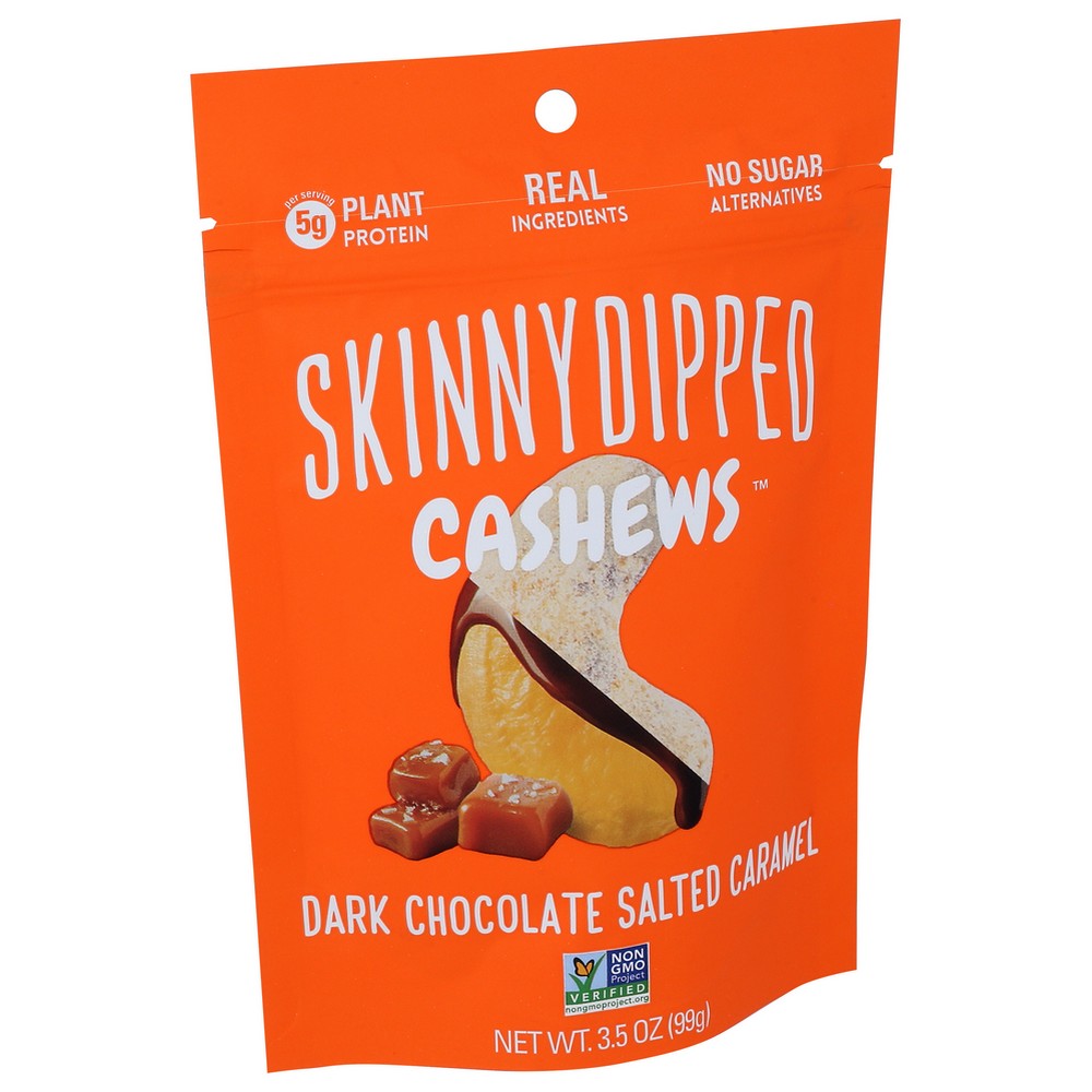 Skinny Dipped Almonds™ Wcsc003, Skinnydipped Cashews Salted Caramel & Dk Choc Cashews 3.5 Ounce,  Case of 10