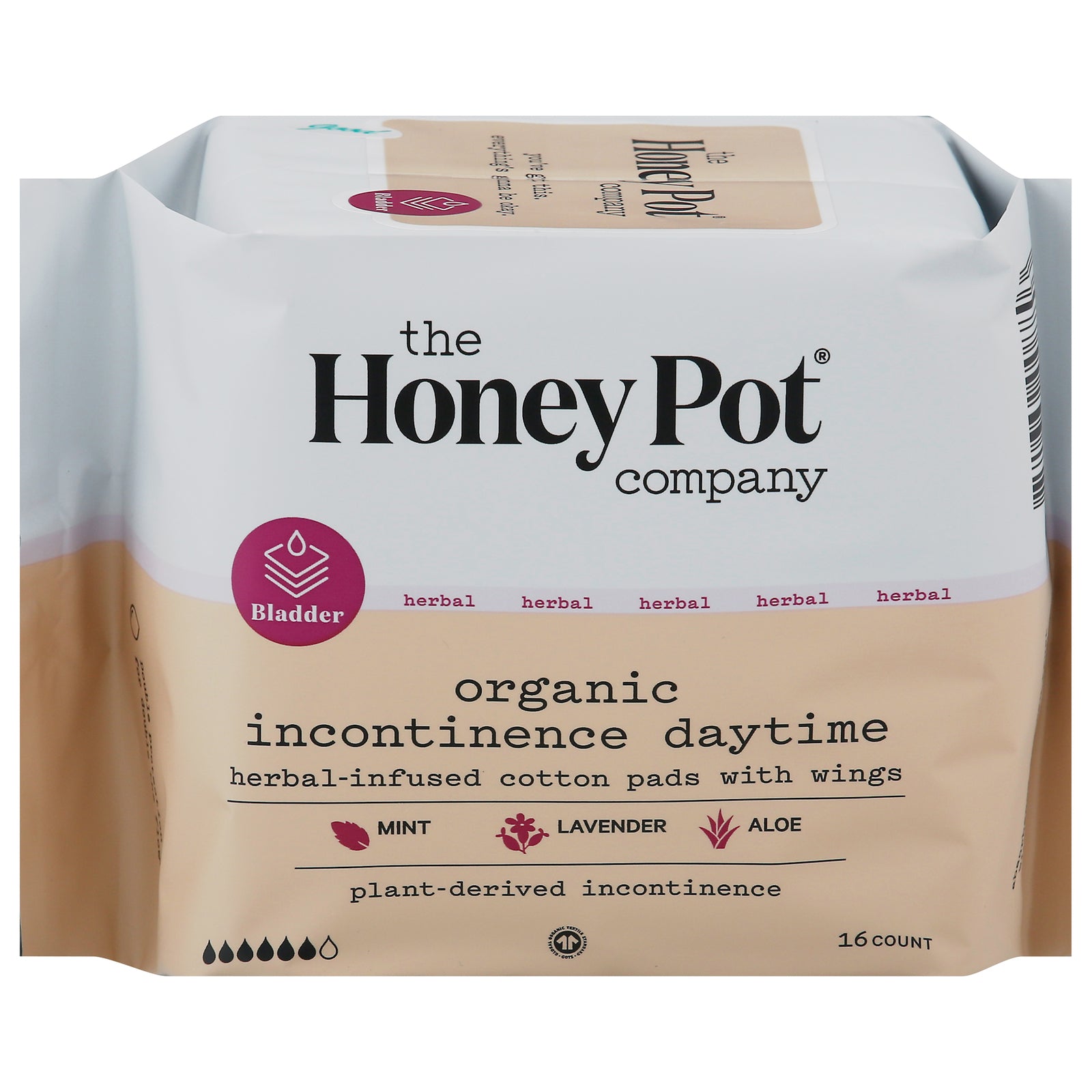 The Honey Pot - Pad Incontnce Daytm Hrbl - EA of 1-16 CT