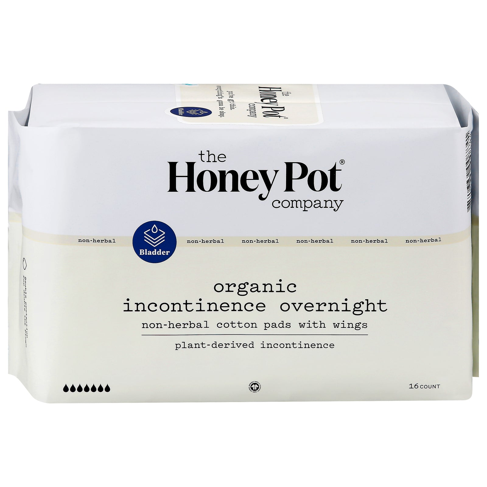 The Honey Pot - Pad Incont Ovrnt Non Hrbl - EA of 1-16 CT
