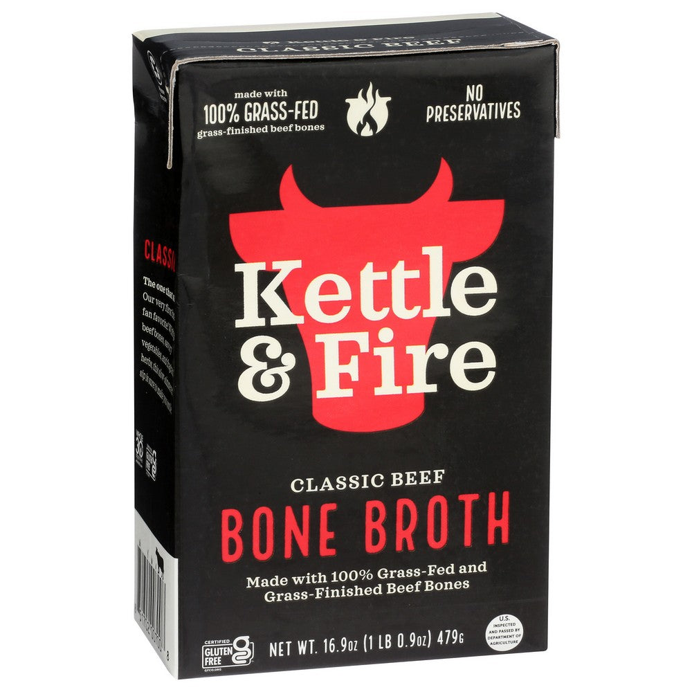 Kettle And Fire 701, Kettle & Fire Beef Bone Broth, 16.2 Fl. Oz.,  Case of 6