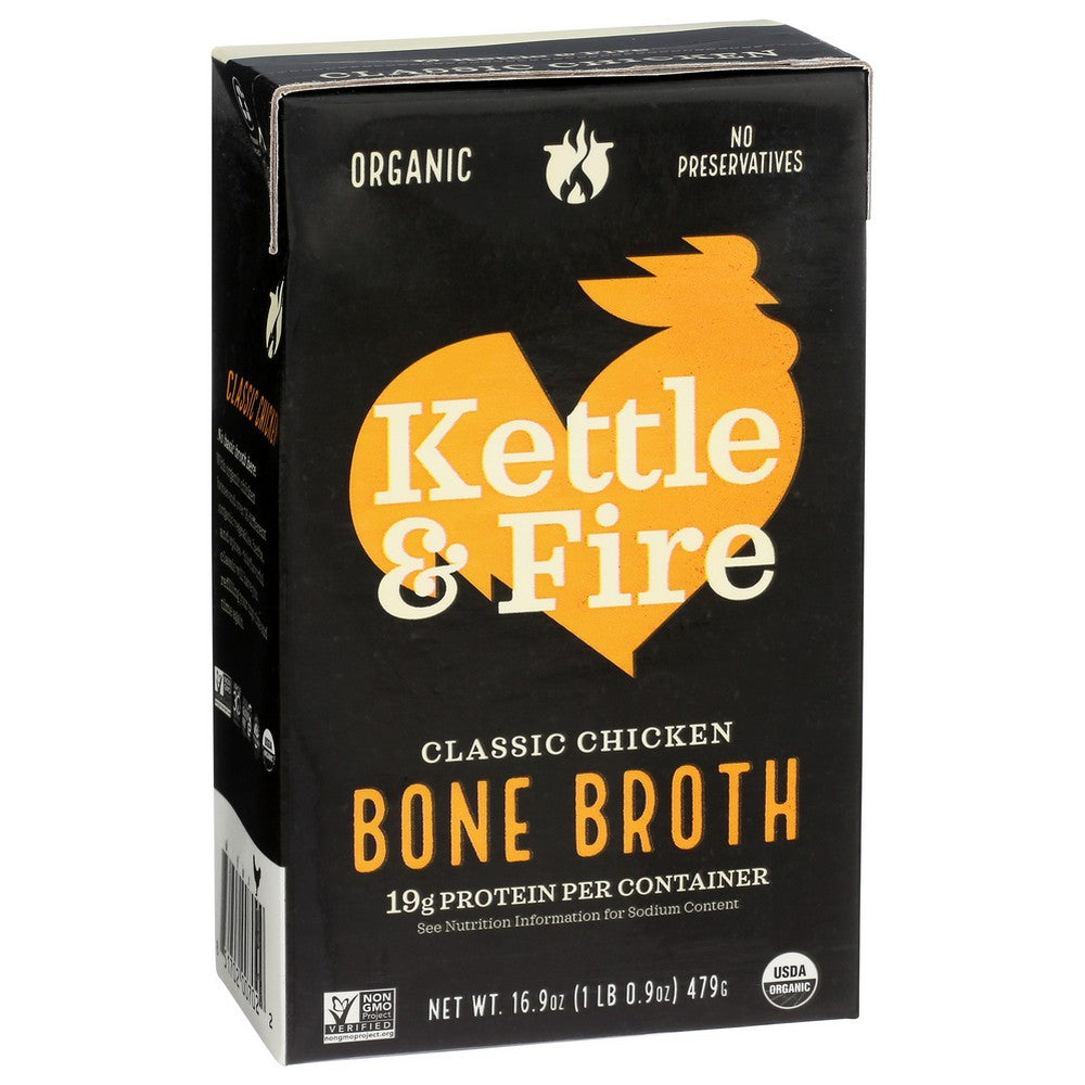 Kettle And Fire 703, Kettle & Fire Chicken Bone Broth, 16.2 Fl. Oz.,  Case of 6