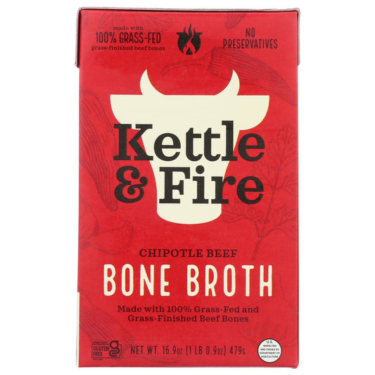 Kettle And Fire , Chipotle Beef Chipotle Beef  Bone Broth 16.9 Ounce,  Case of 6