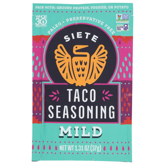 Siete Mtcs-1.3-12,  1.3 Mild Taco Seasoning 1.31 Ounce,  Case of 12