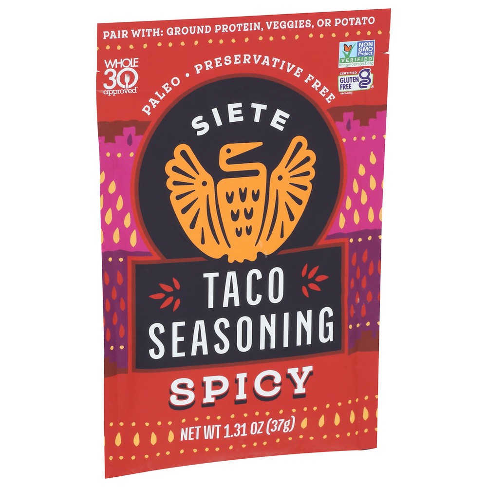 Siete Stcs-1.3-12,  1.3 Spicy Taco Seasoning 1.31 Ounce,  Case of 12