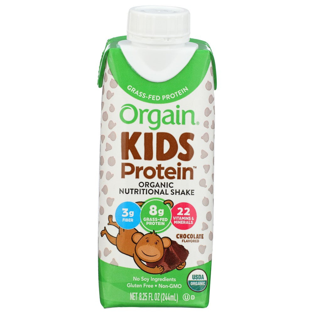 Organicain 851770003001,  Kids Protein Organicanic Nutrition Shake - Chocolate 4-Pack 8.25 Fluid Ounce,  Case of 12