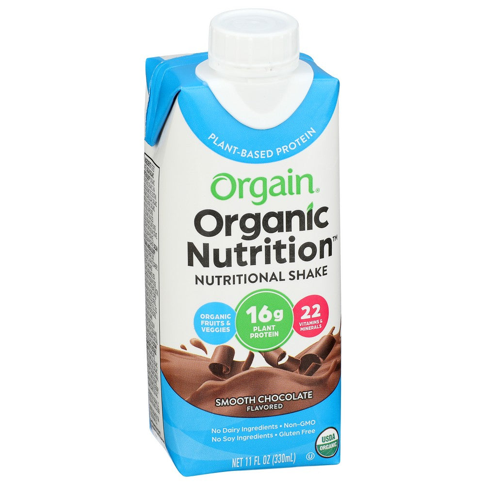 Organicain 851770003193, Smooth Chocolate Organicain ® Plant-Based Organicanic Nutrition Shake - Smooth Chocolate 11 Fluid Ounce,  Case of 12