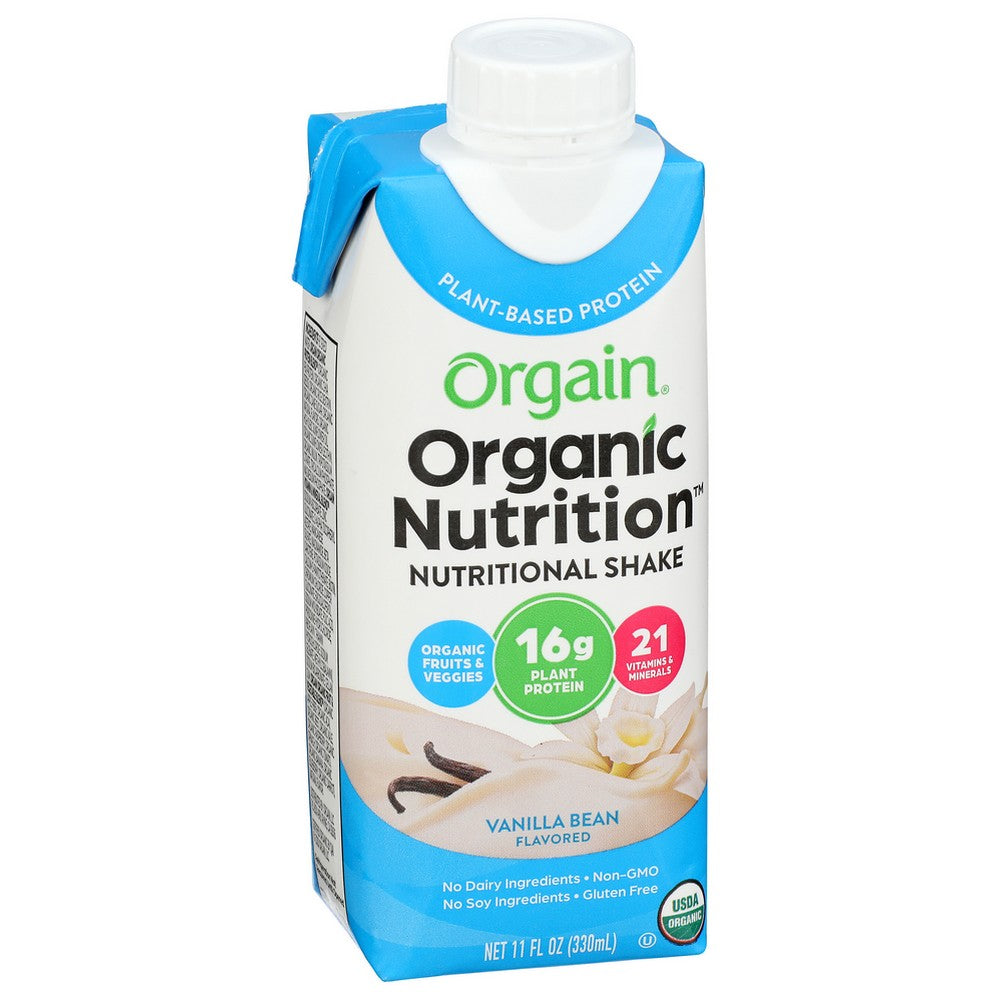 Organicain 851770003209, Vanilla Bean Organicain® Plant-Based Nutrition Shake - Vanilla 12 Ct. 11 Fluid Ounce,  Case of 12