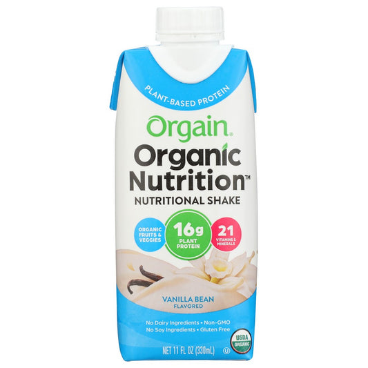 Organicain 851770003209, Vanilla Bean Organicain® Plant-Based Nutrition Shake - Vanilla 12 Ct. 11 Fluid Ounce,  Case of 12