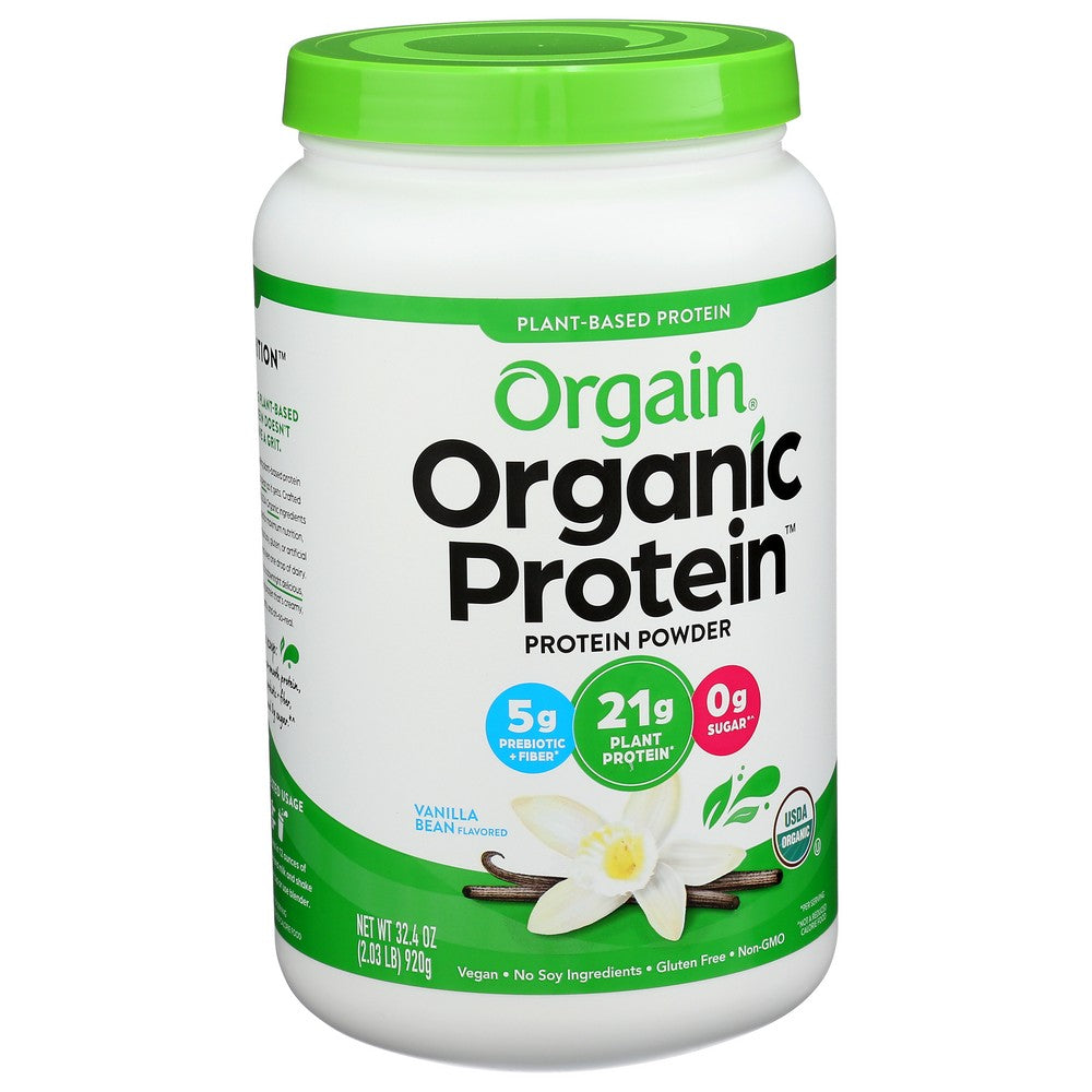 Organicain 00851770003278,  Organicain® Organicanic Protein™  Powder - Plant Based Sweet Vanilla Bean 2.03 Lb 32.4 Ounce,  Case of 1