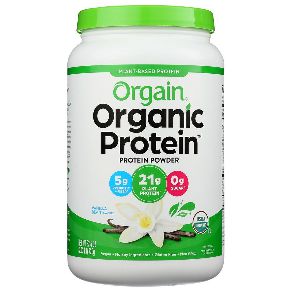 Organicain 00851770003278,  Organicain® Organicanic Protein™  Powder - Plant Based Sweet Vanilla Bean 2.03 Lb 32.4 Ounce,  Case of 1