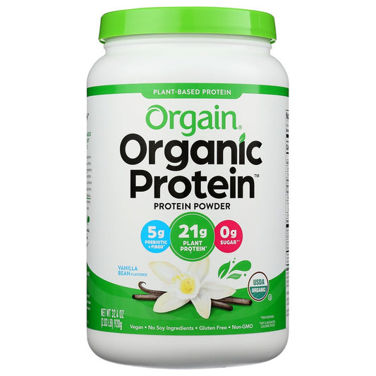 Organicain 00851770003278,  Organicain® Organicanic Protein™  Powder - Plant Based Sweet Vanilla Bean 2.03 Lb 32.4 Ounce,  Case of 1