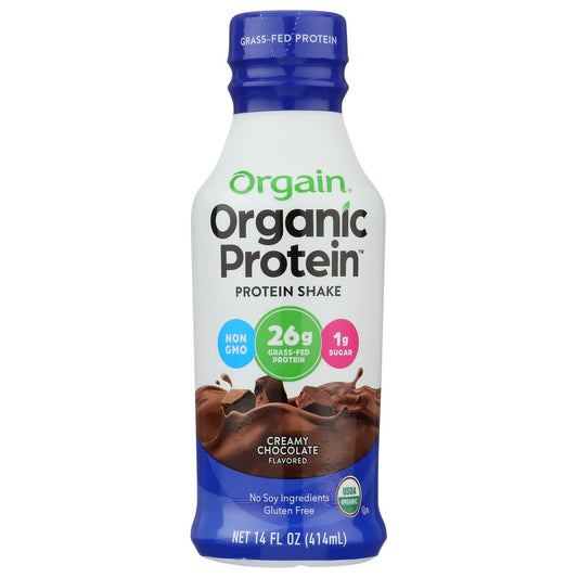 Organicain 851770006231, Creamy Chocolate Fudge Organicain® 26G Organicanic Protein Shake - Chocolate 12 Ct. 14 Fluid Ounce,  Case of 12