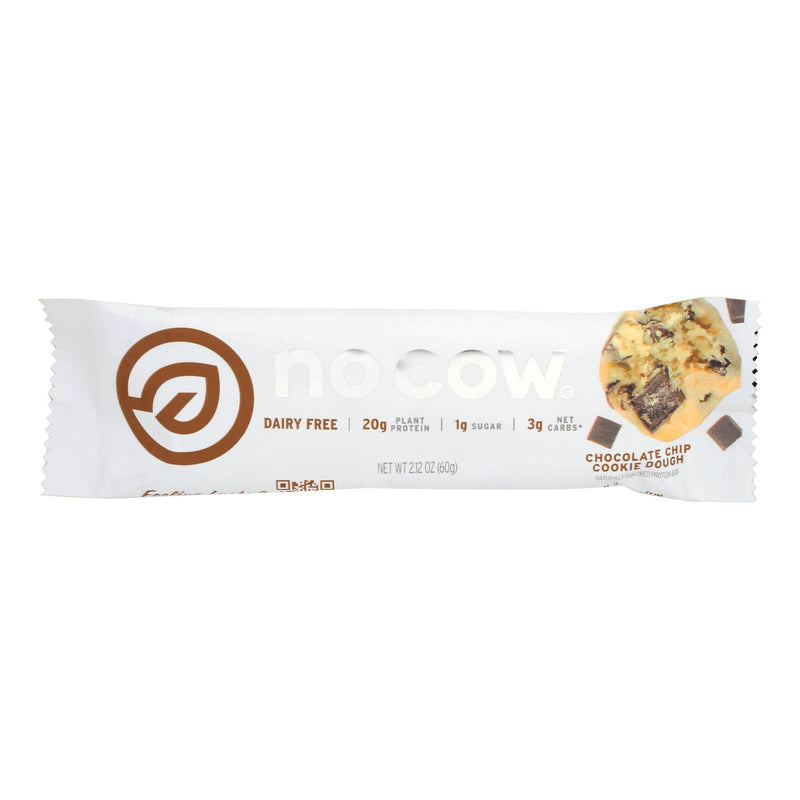 No Cow Bar - Bar Cookie Dough - Case of 12-2.12 Ounce