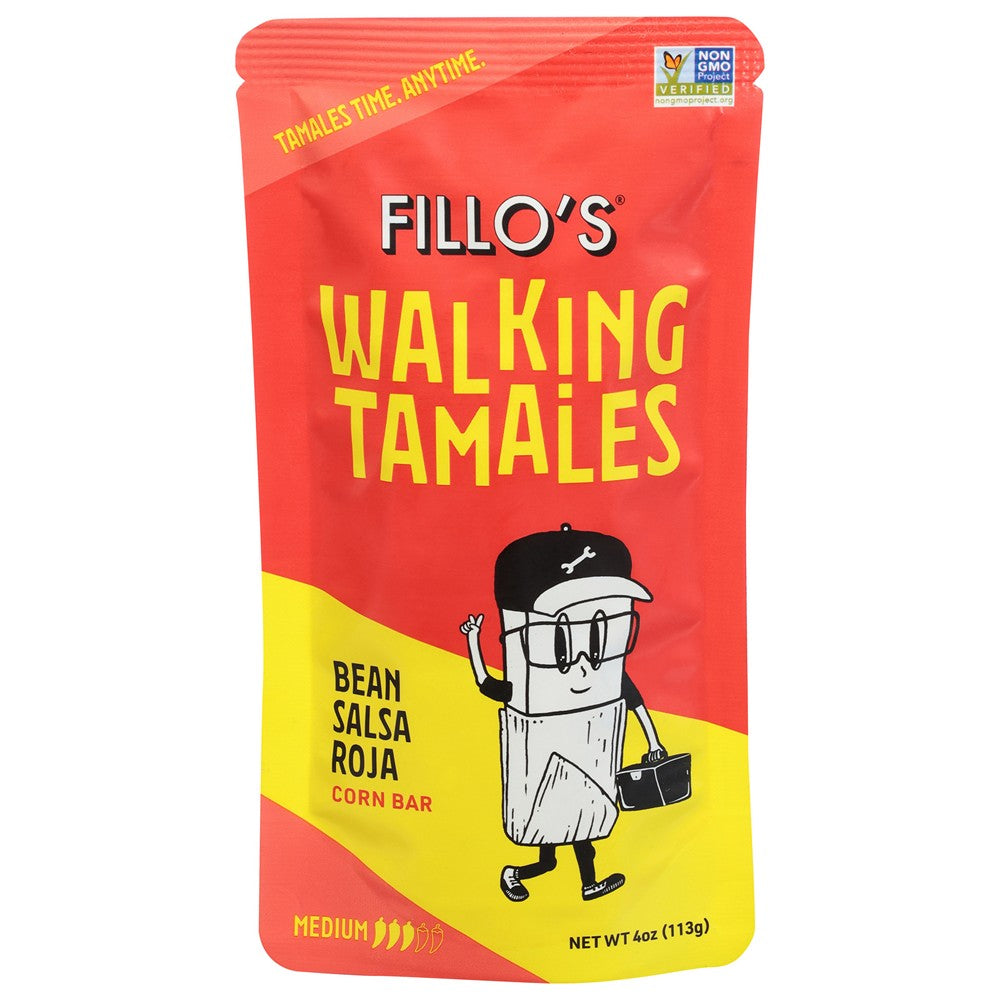 Fillo's - Tamales Bean Salsa Roja - Case of 7-4 OZ
