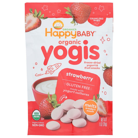 Happy Baby® 00147, Happy Baby Organicanic Yogis, Strawberry, 1 Oz.,  Case of 8