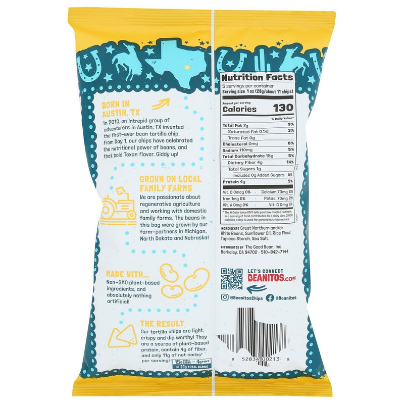 Beanitos Chip Whtbn Seasalt - 5 Ounce, Case of 6