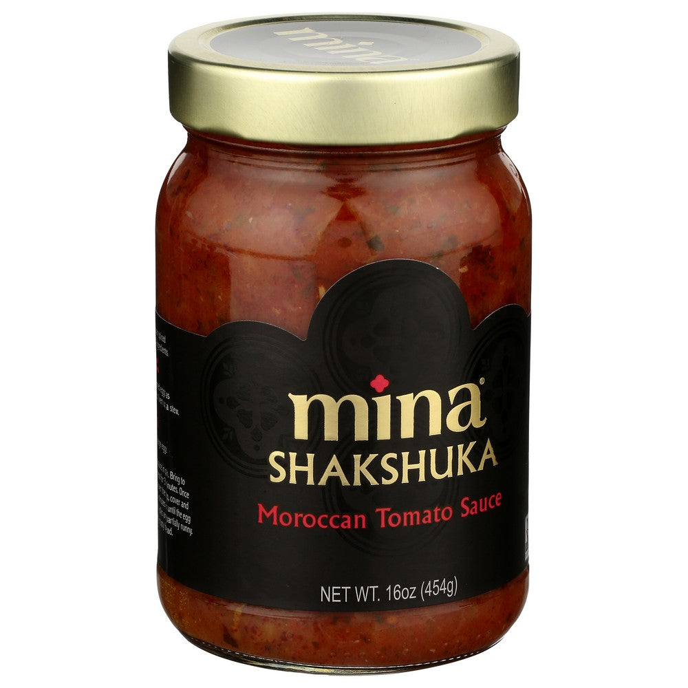 Mina , Moroccan Tomato Sauce Shakshuka Sauce 16 Ounce,  Case of 6