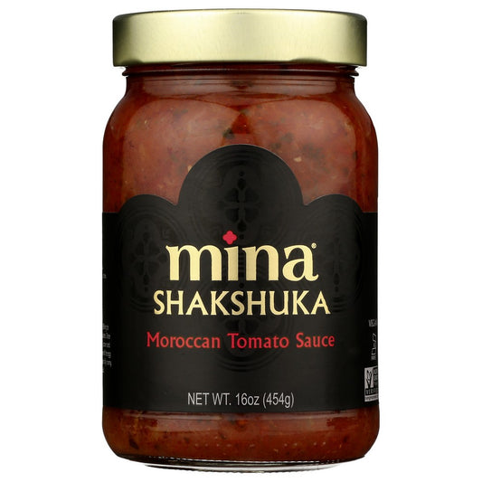 Mina , Moroccan Tomato Sauce Shakshuka Sauce 16 Ounce,  Case of 6