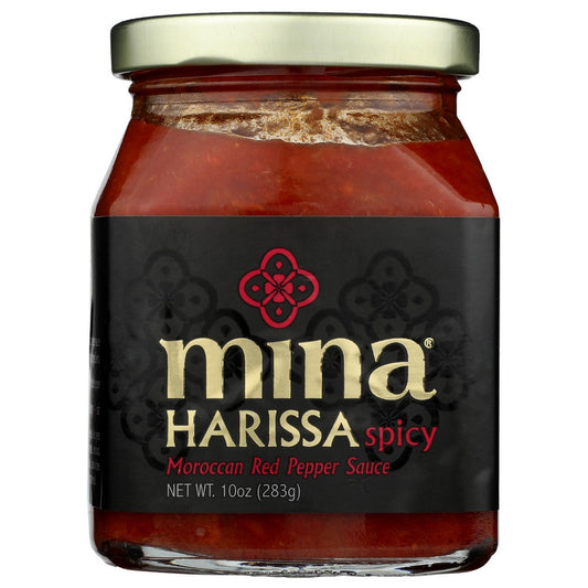 Mina , Moroccan Red Pepper Sauce Harissa Spicy 10 Ounce,  Case of 12