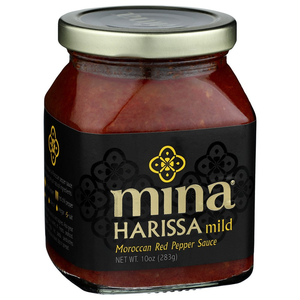 Mina , Moroccan Red Pepper Sauce Harissa Mild 10 Ounce,  Case of 12