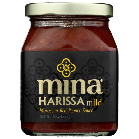 Mina , Moroccan Red Pepper Sauce Harissa Mild 10 Ounce,  Case of 12