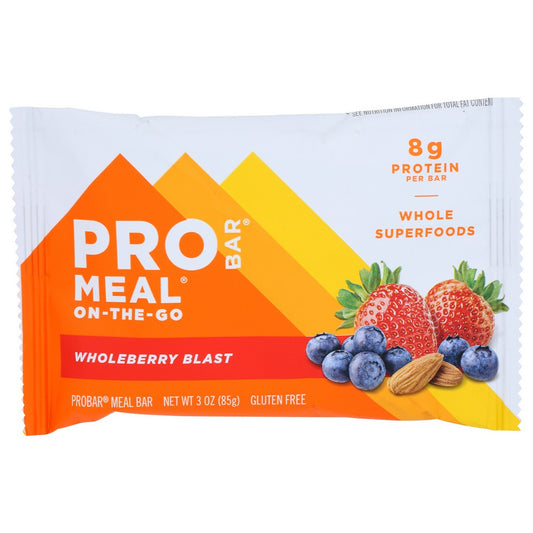 Probar 853152100025, Wholeberry Blast Meal Bar 3 Ounce,  Case of 12