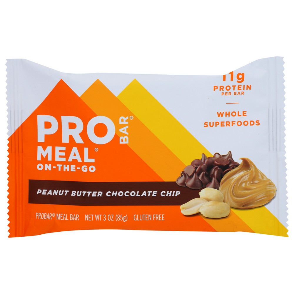 Probar 853152100322, Peanut Butter Chocolate Chip Meal Bar 3 Ounce,  Case of 12