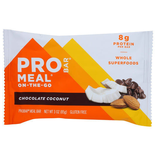 Probar 853152100346, Chocolate Coconut Meal Bar 3 Ounce,  Case of 12