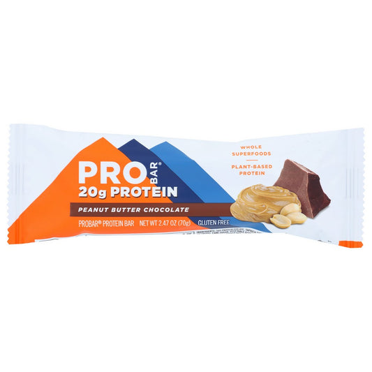 Probar 4124, Peanut Butter Chocolate Probar Protein Bar 2.47 Ounce,  Case of 12